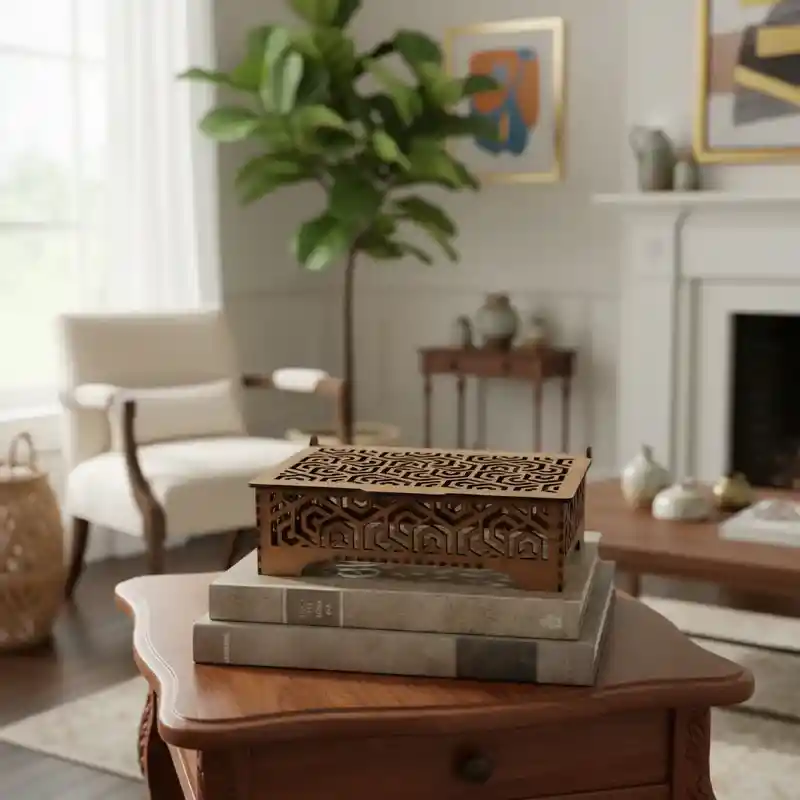 Caja De Madera Rectangular Mediana 2