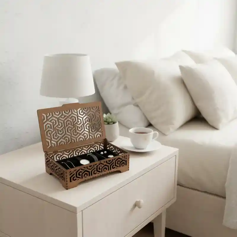 Caja De Madera Rectangular Mediana 2