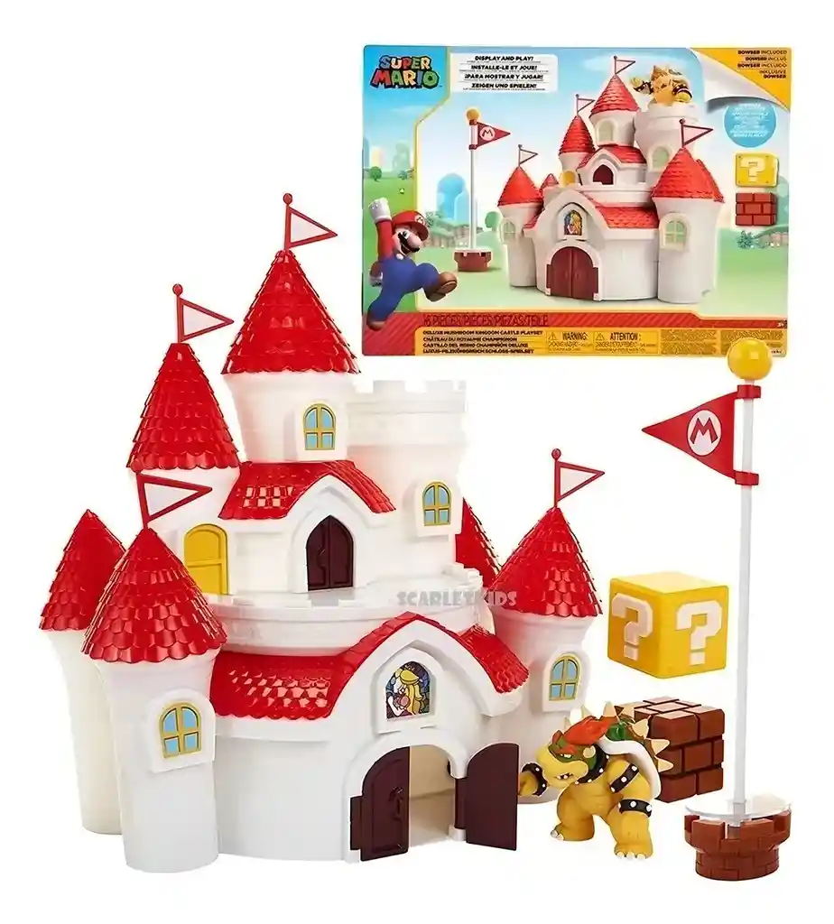 Super Mario - Castillo De Princesa Peach + Mini Bowser 2.5