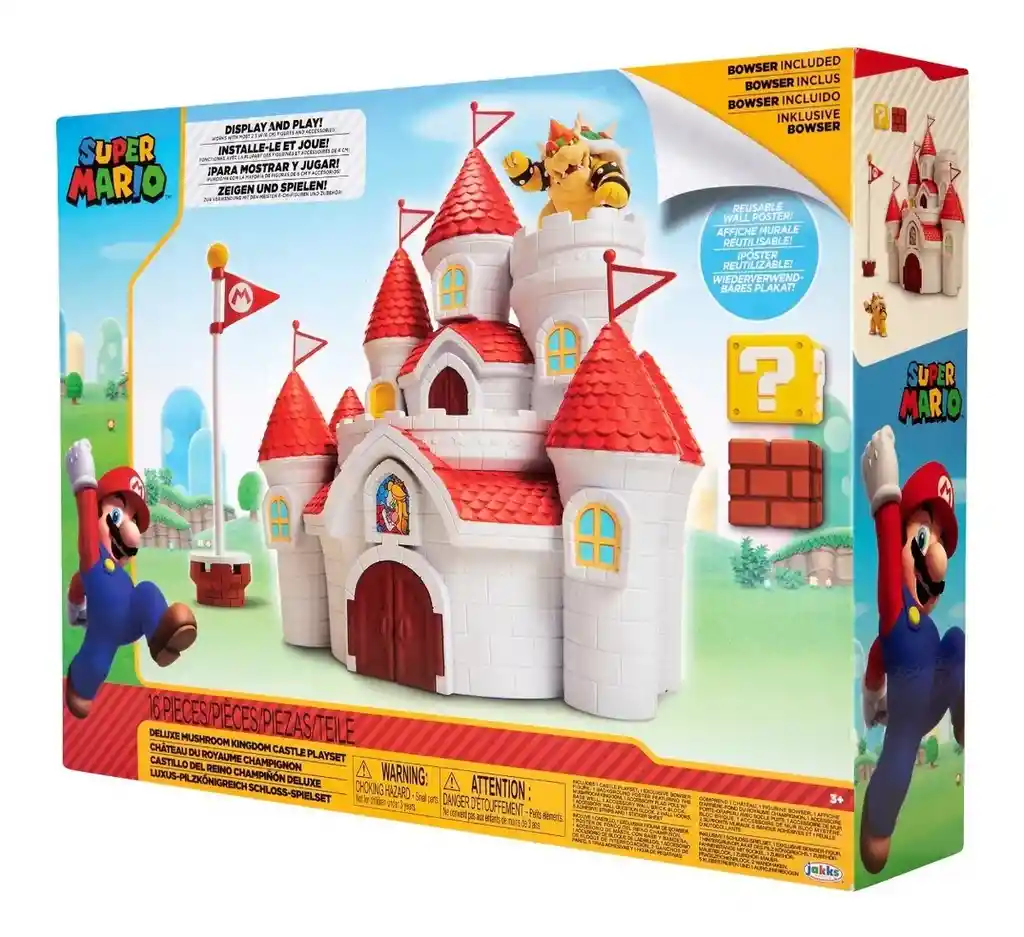 Super Mario - Castillo De Princesa Peach + Mini Bowser 2.5