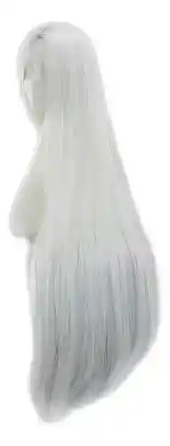Peluca Blancay Negra Lisa Para Halloween Para Mujer o niña