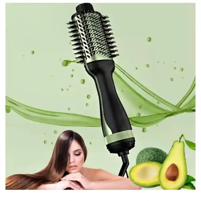 Cepillo Secador De Cabello Voluminizador De Aguacate 3d