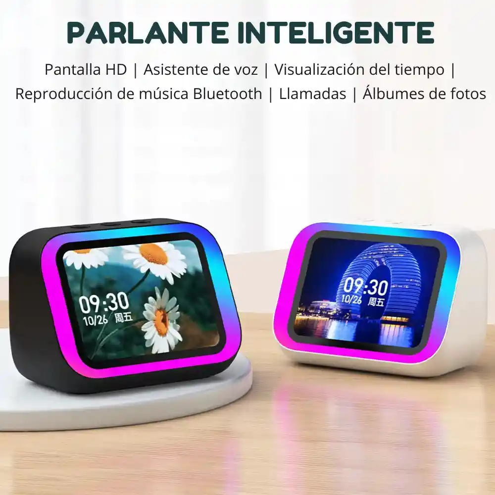 Parlante Con Asistente De Voz Pantalla Tactil Integrada
