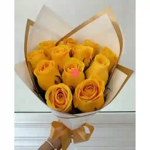 Bouquet De 12 Rosas Amarillas