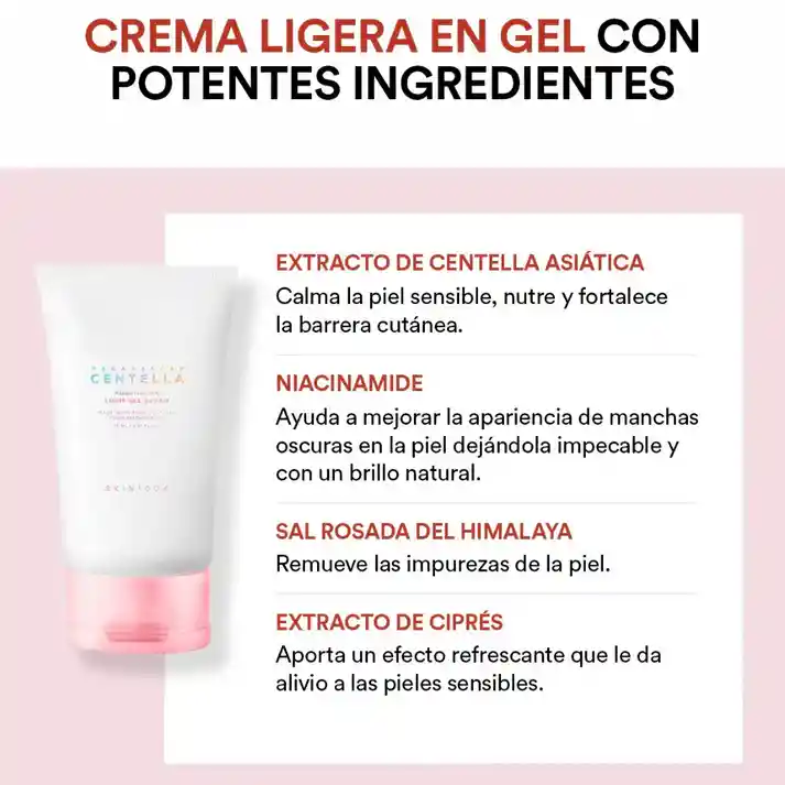 Crema En Gel Ligera Poremizing Con Centella Asiática Madagascar Centella Poremizing Light Gel Cream 75ml