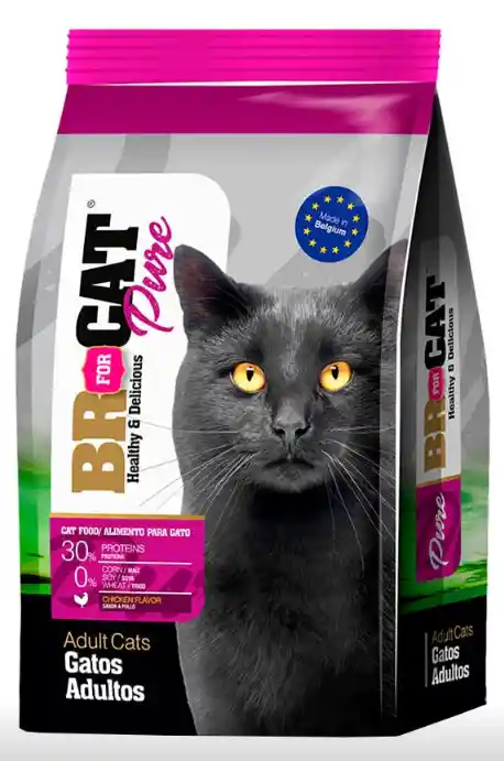 Br For Cat Pure Para Gatos Adultos De 1 Kg Sabor A Pollo