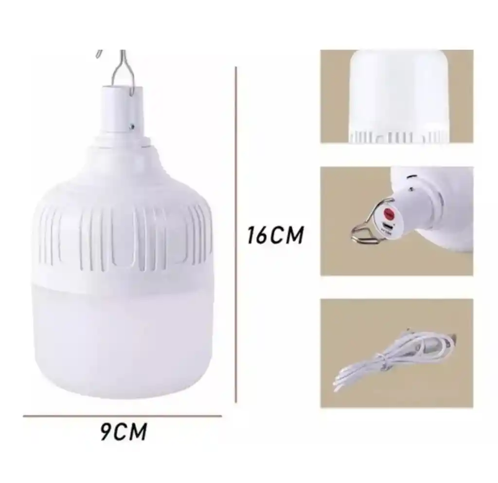 Bombillo Led Recargable 20w Lampara De Emergencia