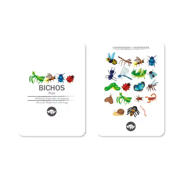 Juego Didáctico Flashcards Educativas Bichos Para Niños