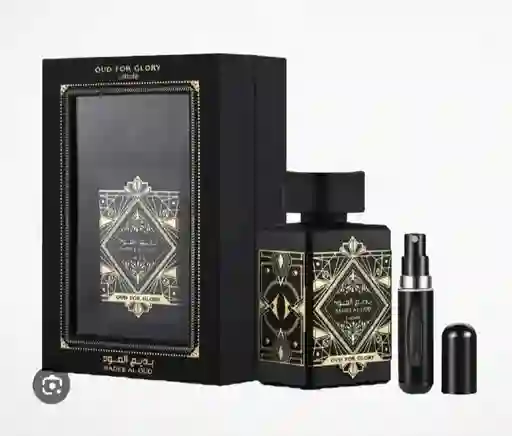 Lattafa Oud For Glory 1.1 + Perfumero | Fragancia Unisex Ambarada Amaderada Especiada En Estuche