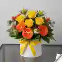 Amanecer Soleado(rosas, Gerberas, Cardos)