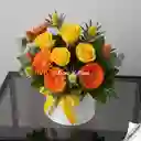 Amanecer Soleado(rosas, Gerberas, Cardos)