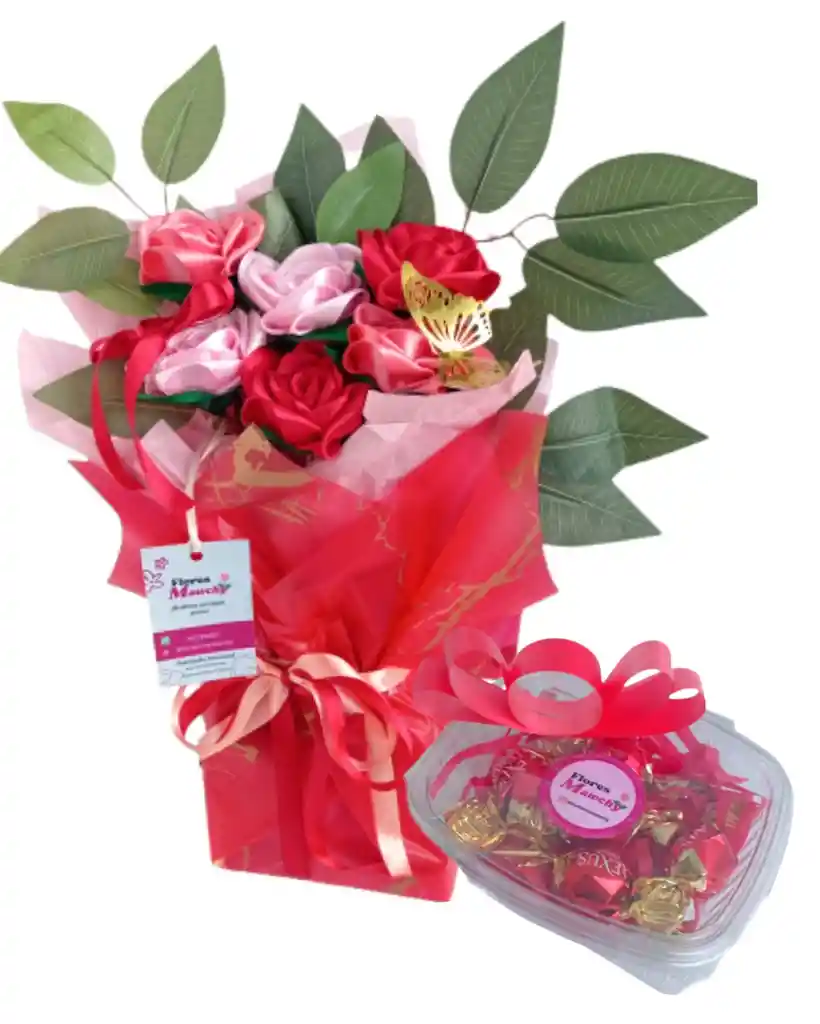 Ramo De Rosas Amor Eterno Con Chocolates