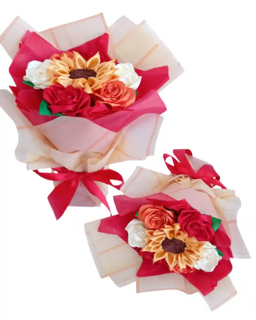 Ramo De Girasol Y Rosas Amor Eterno