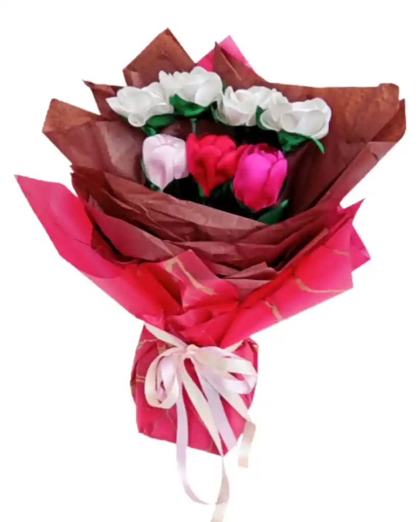 Ramo De Tulipanes Y Rosas Amor Eterno