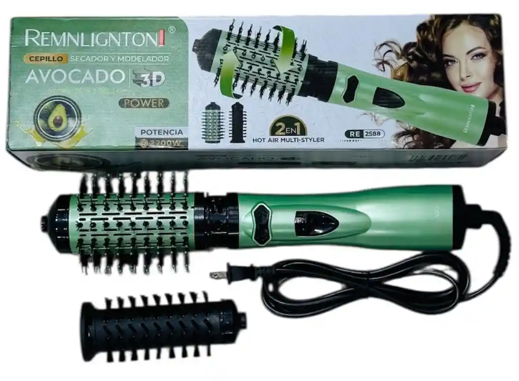 Cepillo Secador Y Modelador, Avocado 3d, 2200w - Remnlignton