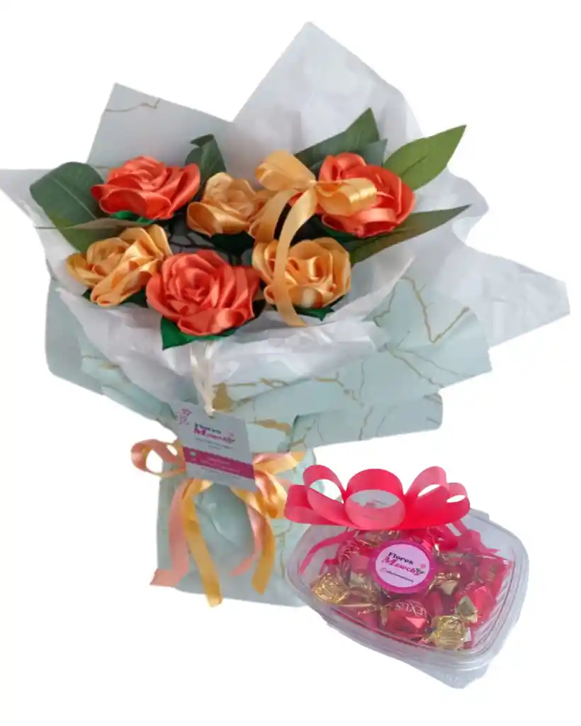 Ramo De Rosas Amarillas Amatista Con Chocolates