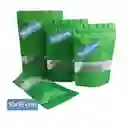 Bolsas Verdes 12x20 Cms Con Cierrex 10 Unds, Bolsas Doypack 12x20 Cms Con Cierre
