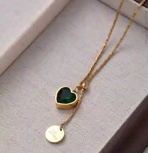 Collar Corazón Esmeralda