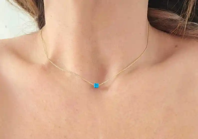 Collar Dado Turquesa