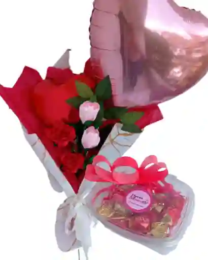 Tulipanes, Rosas Y Chocolates Amor Eterno