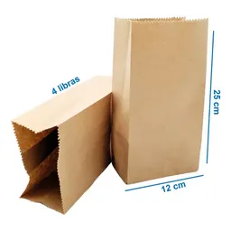 Bolsa De Papel Craft 4lb