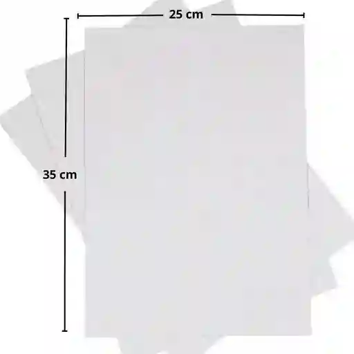 Carton Paja Blanco - 1/8 Pliego (35x 35 Cm)