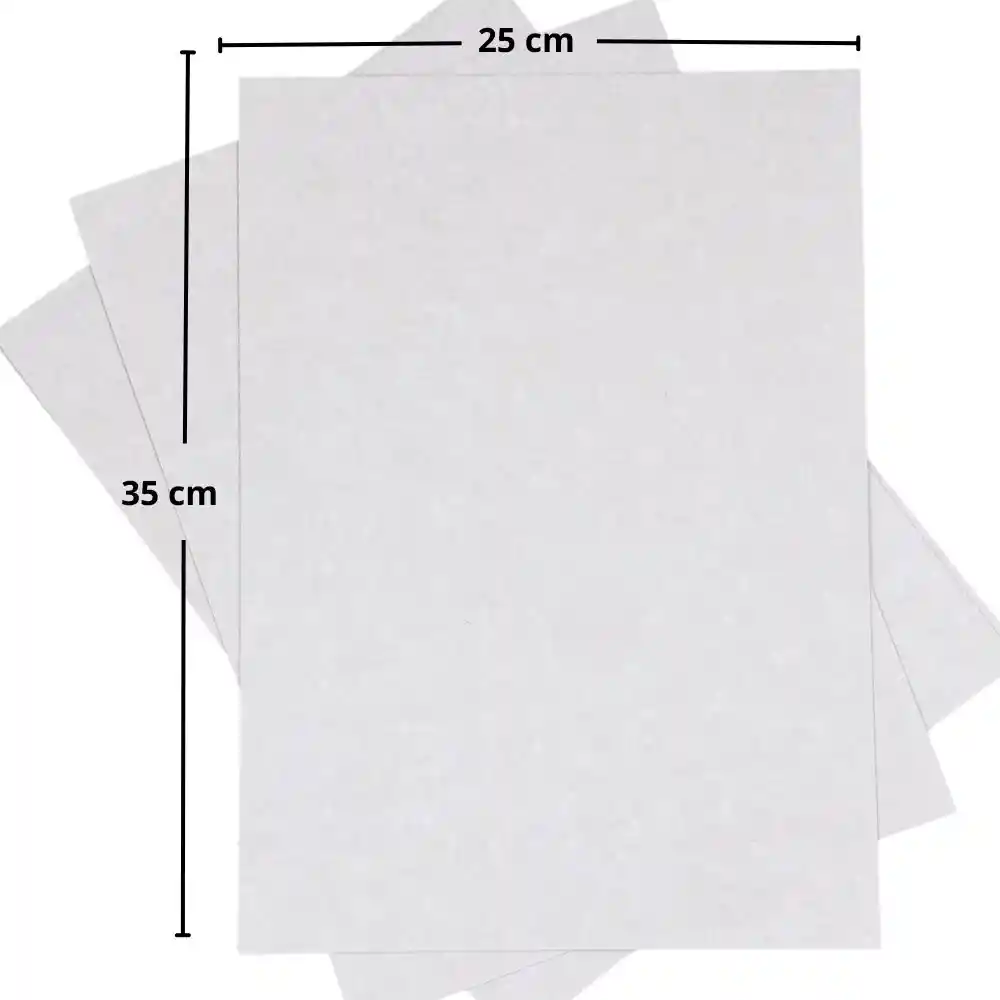 Carton Paja Blanco - 1/8 Pliego (35x 35 Cm)