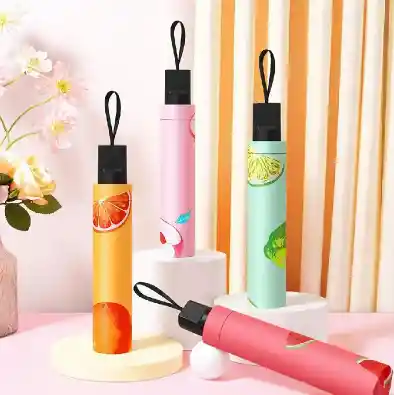 Sombrilla Proteccion Uv Estampado De Frutas