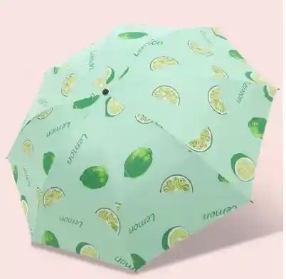 Sombrilla Proteccion Uv Estampado De Frutas