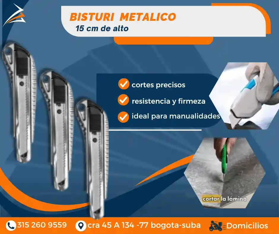 Bisturi Metalico Para Empaque Y Embalaje