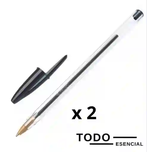 Lapicero Esfero Bolígrafo Bic Negro*2 Unidades