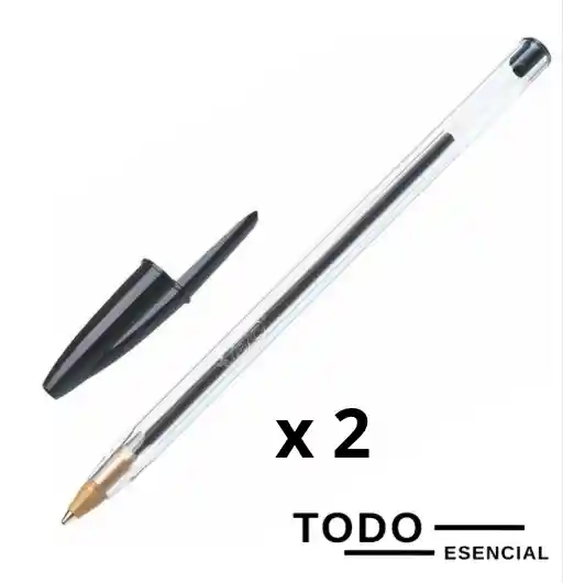 Lapicero Esfero Bolígrafo Bic Negro*2 Unidades
