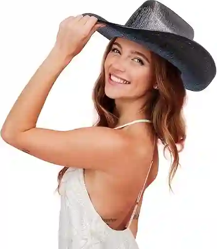 Sombrero Vaquero Tornasol Adulto Conciertos Eventos Negro
