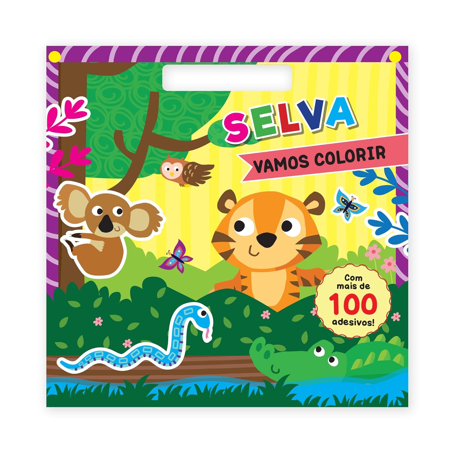 Libro Didáctico Colorea La Selva Con Stickers Para Niños - Rappi