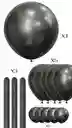 Kit Globos Silk Gris Media Noche X 14 Uds