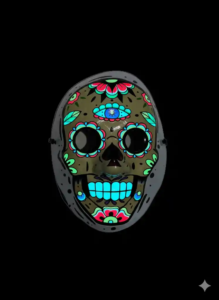 Mascara Catrina Luz Led