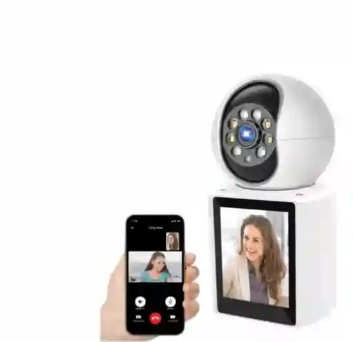 Camara De Seguridad Wifi Ip Con Pantalla Videollamada Robotica Resolución Full Hd 1080p Visión Nocturna Xm-5v