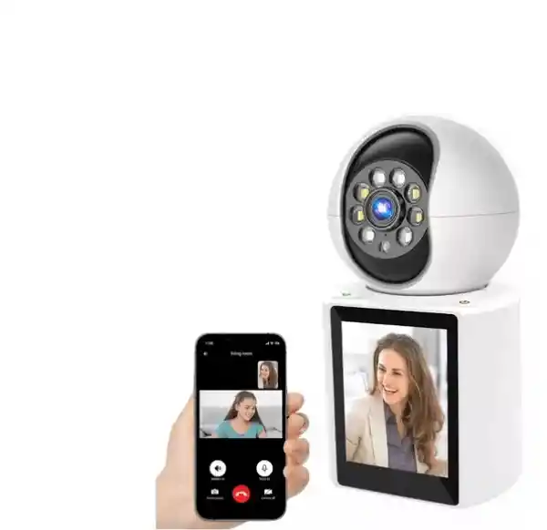 Camara De Seguridad Wifi Ip Con Pantalla Videollamada Robotica Resolución Full Hd 1080p Visión Nocturna Xm-5v