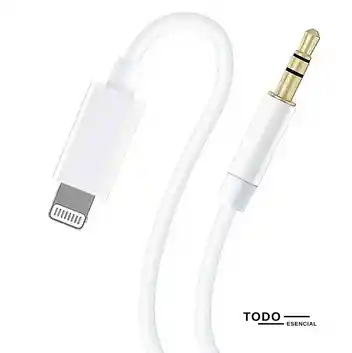 Cable Adaptador Lighting Iphone To Auxiliar Audio 3.5