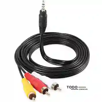 Cable Auxiliar De Audio 3 A 1 - 3.5 Mm Tripolar