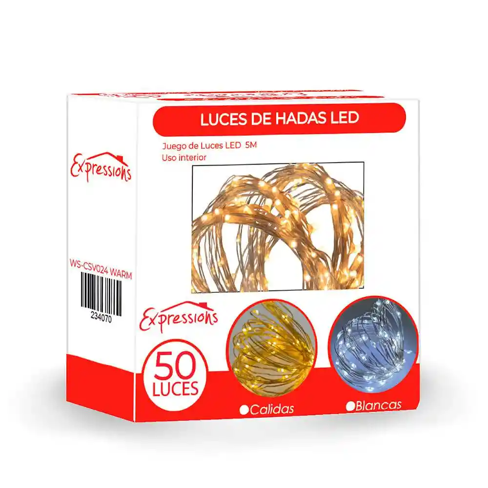 Luces Led Expressions Arroz Calida 50 Pz 500cm 4.5 V