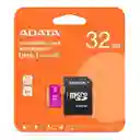 Memoria Microsd Adata 32gb + Adaptador Clase 10