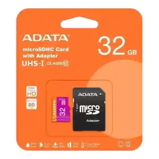 Memoria Microsd Adata 32gb + Adaptador Clase 10
