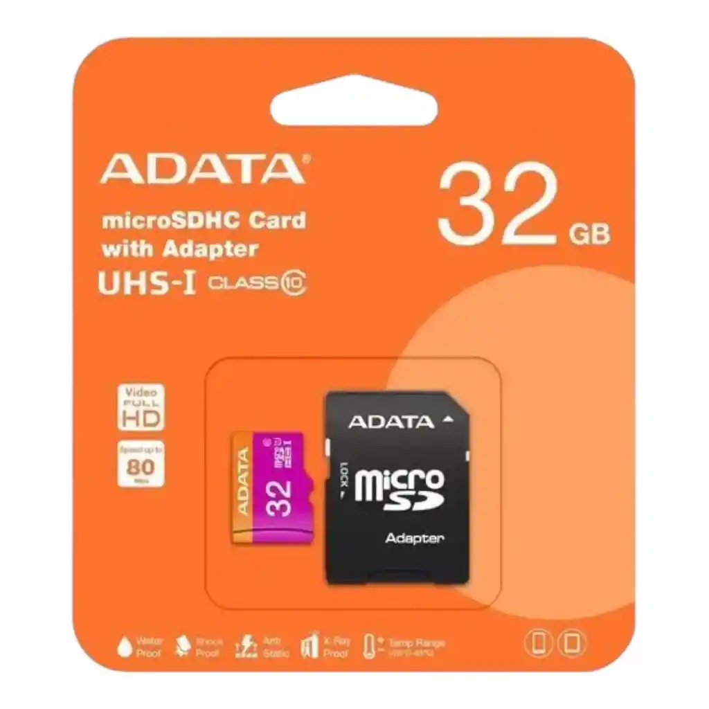 Memoria Microsd Adata 32gb + Adaptador Clase 10