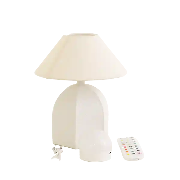 Mini Lámpara Inalámbrica Galeras Blanca Rugosa
