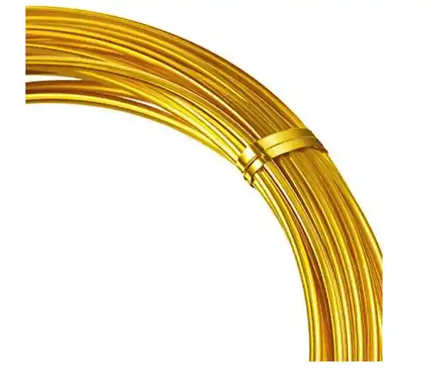 Carrete Alambre Aluminio Dorado 1mm