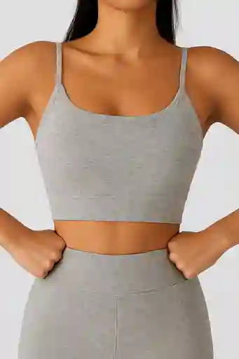 Top Gris Sport Talla Unica Con Almohadillas