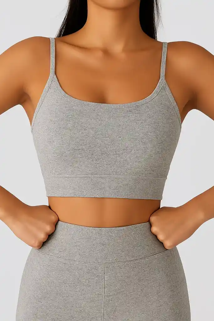 Top Gris Sport Talla Unica Con Almohadillas