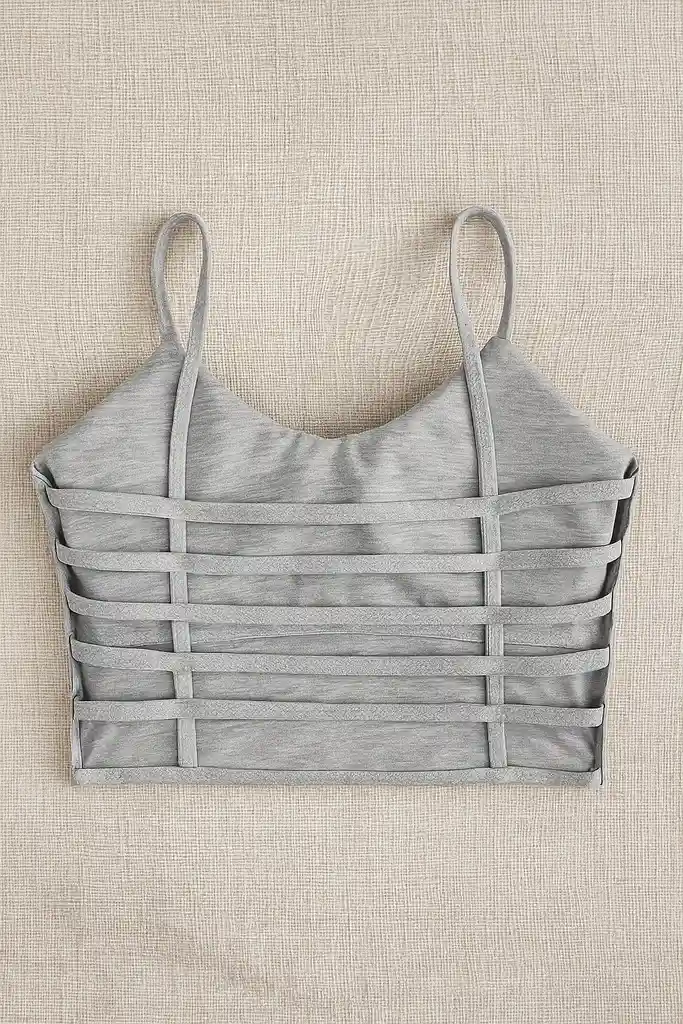 Top Gris Sport Talla Unica Con Almohadillas