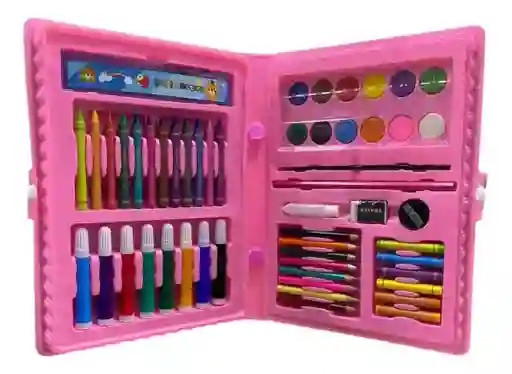 Set Arte Maleta Útiles Escolares Niño Marcadores Crayones Lápices